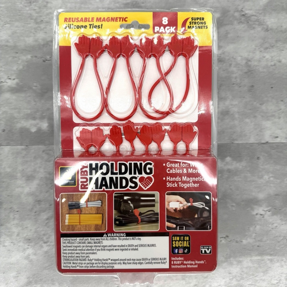 Ruby Holding Hands Ultra Powerful Magnetic Silicone Zip Ties